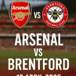 Arsenal melawan Brentford pada 12 april 2025 jam 23.30
