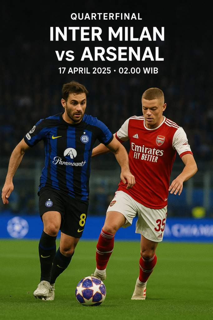 Inter Milan VS Arsenal 17 April 2025 pukul 02.00WIB