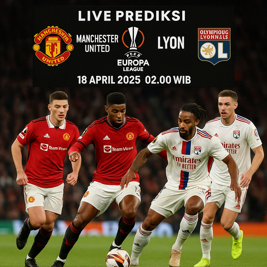 Manchester United VS Olympique Lyonnais 18 April 2025 pukul 02.00WIB