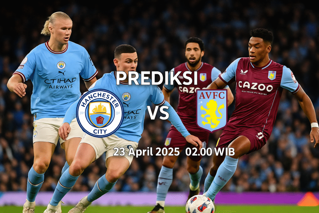 manchester city vs aston villa pada tanggal 23 april 2025 pukul 02.00WIB