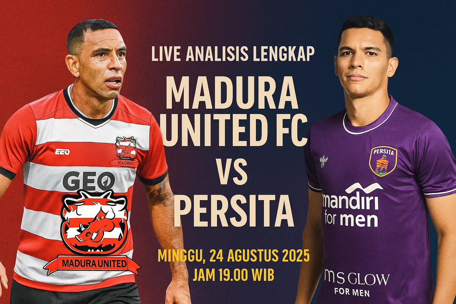 Prediksi Madura United FC vs Persita Tangerang Liga 1 Indonesia 2025/26 β Minggu, 24 Agustus 2025 | Kick Off 19:00 WIB