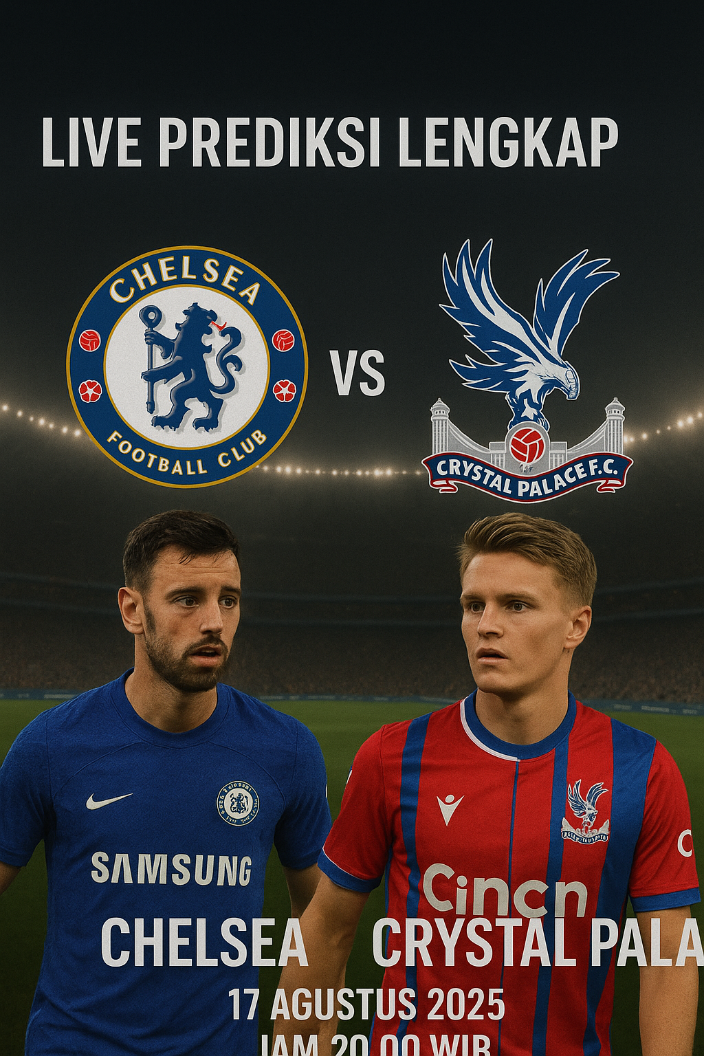 Live Prediksi Lengkap Chelsea VS Crystal Palace 17 Agustus 2025 Jam 20.00 WIB