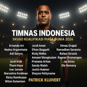 Timnas Indonesia resmi umumkan skuad 28 pemain untuk Kualifikasi Piala Dunia 2026. Ole Romeny comeback jadi sorotan, patrick kluivert kombinasikan pemain lokal & naturalisasi.