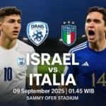 UpdateBola hadirkan prediksi Israel vs Italia 9 September 2025 di Kualifikasi Piala Dunia. Simak line-up, head to head, pemain kunci, skor prediksi & tips betting.