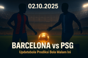 Prediksi Barcelona vs PSG 02 Oktober 2025. Simak analisis updatebola prediksi bola malam ini, susunan pemain, hingga skor akhir.