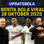 Simak berita bola viral 28 Oktober 2025 bersama Updatebola. Sorotan laga panas, hasil mengejutkan, dan momen viral dari sepak bola dunia hari ini.