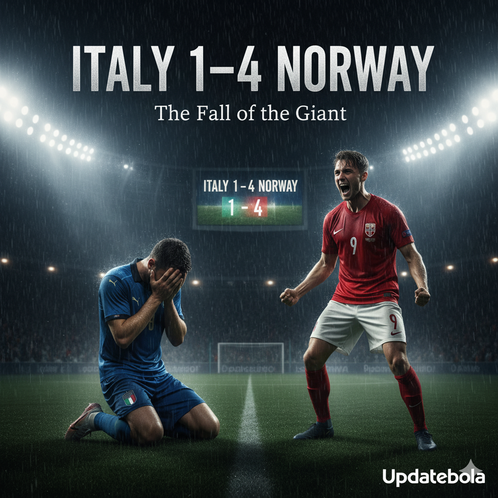 kekalahan Italia 1-4 dari Norwegia. Analisis, emosi, dan cerita dramatis di lapangan