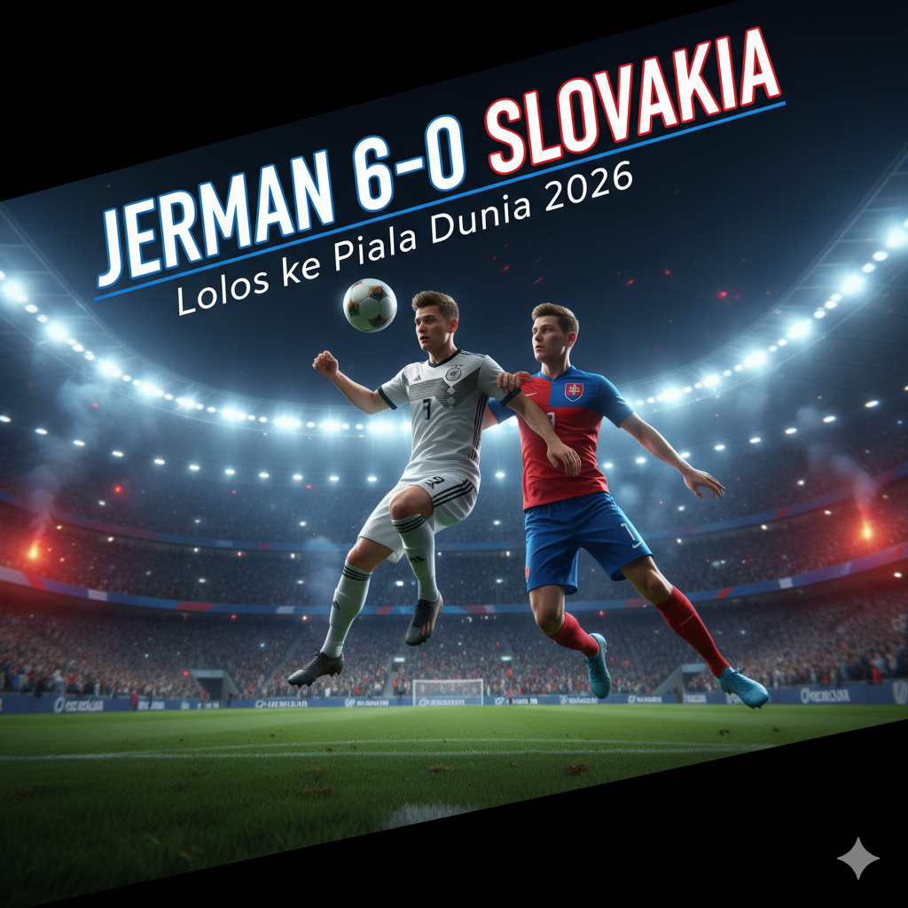 Jerman vs Slovakia, Jerman 6-0 Slovakia, Piala Dunia 2026, Kualifikasi UEFA 2025, Timnas Jerman, Updatebola, berita bola viral, jadwal Piala Dunia 2026