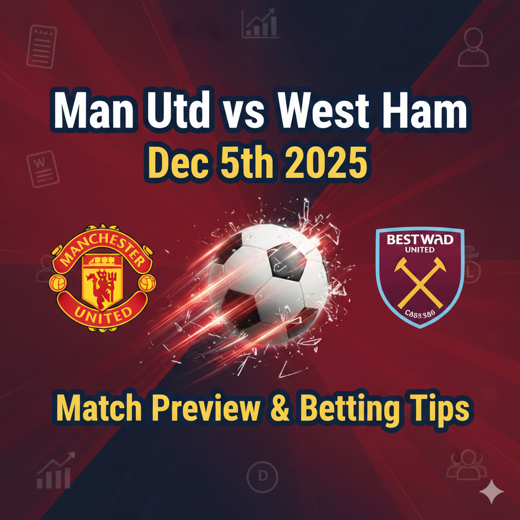 Man Utd vs West Ham, prediksi pertandingan, tips betting, Liga Inggris, taruhan sepak bola, Manchester United, West Ham United, betting tips, 5 Desember 2025