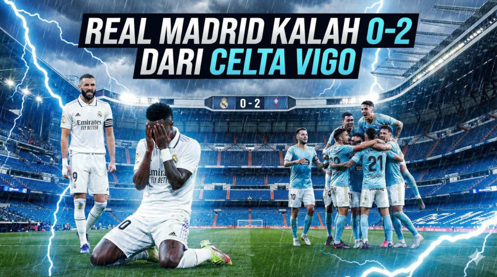 Real Madrid, Celta Vigo, La Liga, hasil pertandingan, analisis sepak bola, kekalahan Madrid, strategi bertahan Celta Vigo