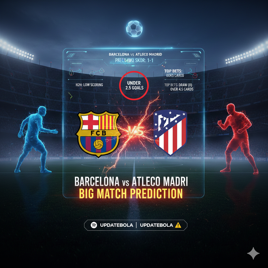 Barcelona vs Atletico Madrid, prediksi skor, tips bertaruh, La Liga, Updatebola, H2H Barcelona Atletico, peluang taruhan