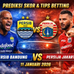Persib Bandung, Persija Jakarta, prediksi skor, tips betting, liga Indonesia, Derby Indonesia, taruhan sepak bola, prediksi pertandingan, 11 Januari 2026, UpdateBola
