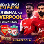 prediksi Arsenal vs Liverpool, Arsenal vs Liverpool 9 Januari 2026, skor Arsenal Liverpool, tips pasang Arsenal Liverpool, Updatebola, prediksi bola hari ini, EPL 2026