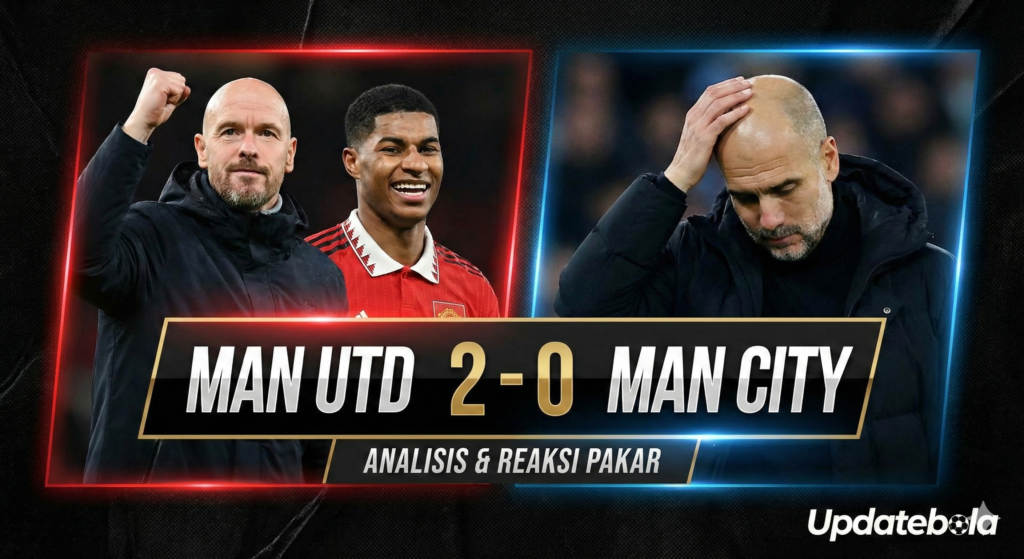 Man Utd vs Man City, Hasil Derby Manchester, Reaksi Pep Guardiola, Analisis Taktik Ten Hag, Updatebola, Berita Manchester United, Skor Liga Inggris.
