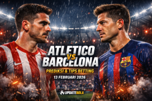 prediksi atletico madrid vs barcelona, prediksi skor atletico vs barca, tips betting la liga, analisa pertandingan la liga, taruhan bola 13 februari 2026, updatebola prediksi bola