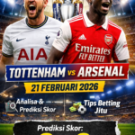 Tottenham vs Arsenal, Prediksi Skor Tottenham Arsenal, Tips Betting Tottenham Arsenal, Derby London, Premier League, Prediksi Pertandingan 2026