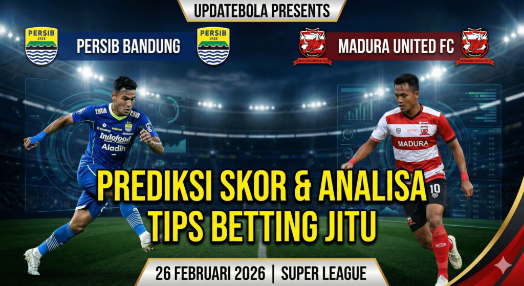Prediksi Persib vs Madura United, jadwal Super League 2026, analisa pertandingan Persib, skor Persib vs Madura, tips betting Liga 1, susunan pemain Persib, Updatebola.