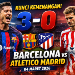 Barcelona, Atletico Madrid, La Liga, Kemenangan Barcelona, Lewandowski, Griezmann, Taktik Simeone, Pertandingan 4 Maret 2026