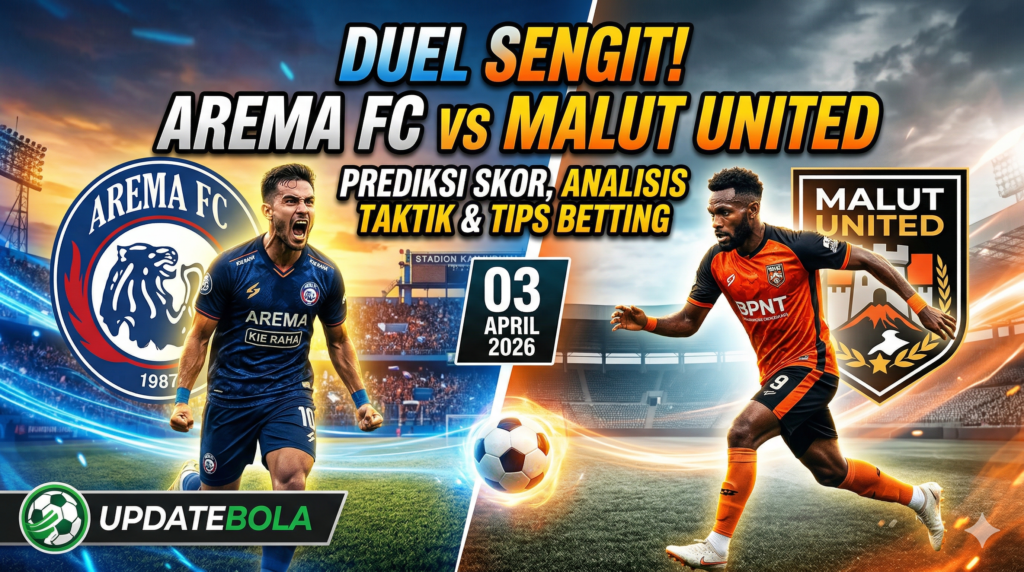Arema FC vs Malut United, Prediksi Liga 1, Tips Betting Arema, Malut United, Updatebola, Analisis Pertandingan Bola.